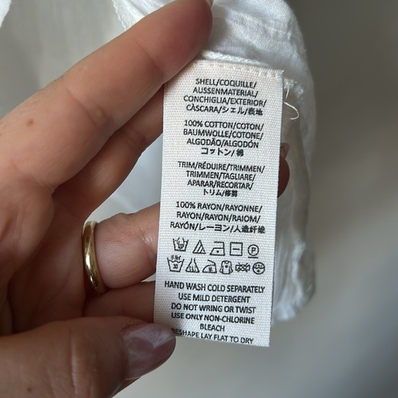 Free People White Mesh Net Open Top Long Sleeve Peasant Top size XS - Picture 7 of 9